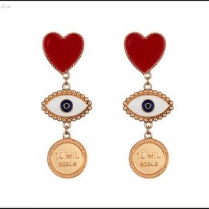 Earrings - Heart - Eye - Coin